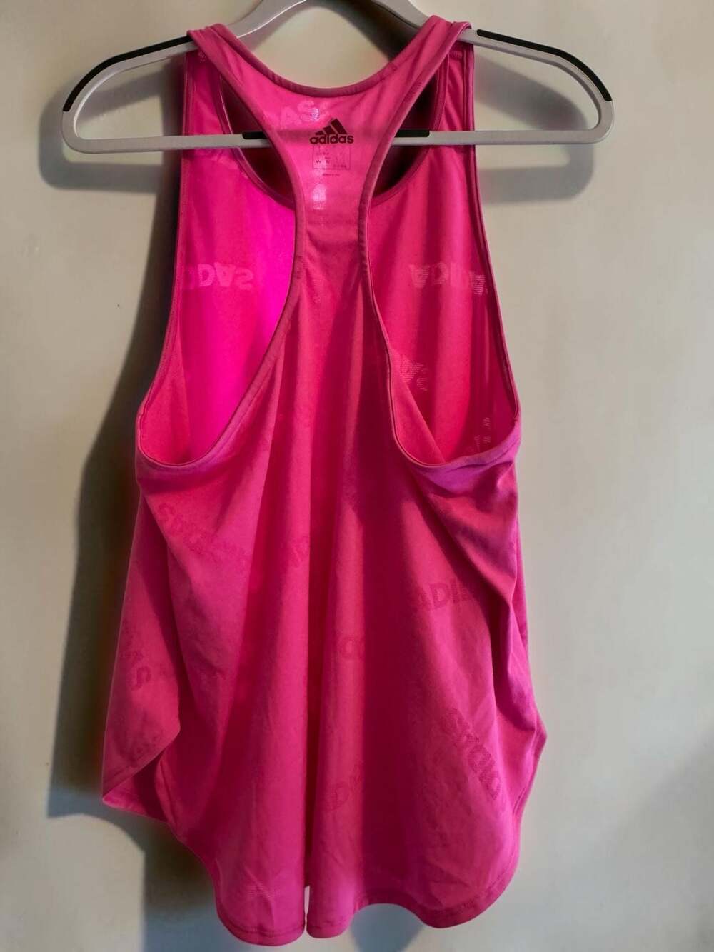 Adidas Adi Jaqrd Women's Racerback Athletic Tank Top Pink - Picture 2 of 4